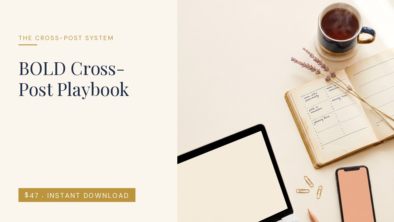 BOLD Cross-Post Playbook cover